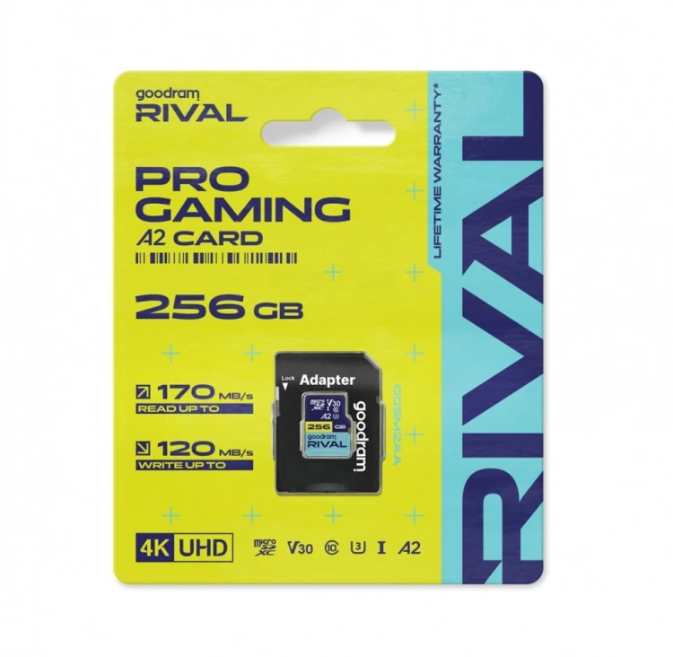 GOODRAM Karta pamięci microSD 256GB Rival UHS-I V30 U3 C10 A2 170/120MBs