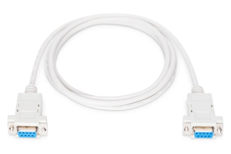 Digitus Kabel połączeniowy RS232 null-modem Typ DSUB9/DSUB9 Ż/Ż 1,8m szary