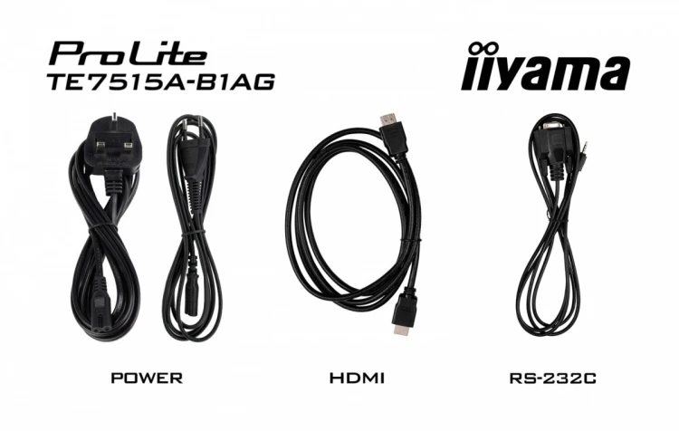 IIYAMA Monitor interaktywny 75 cali TE7515A-B2AG, VA,4K,40pkt,550cd,DeepContrast-IR+,    HDMI x2,DP,USB-C, 2 x 20W, OPS Slot x1, 5xUSB, 2xRJ45,8-Array