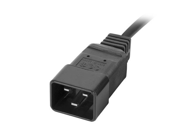 Lanberg Listwa zasilająca rack PDU 19 cali 1U 16A 2M 4X C19 6X IEC C13 C20 czarna