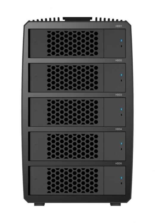 IcyBox System-RAID dla 5 HDD 2,5"/3,5" SATA, IB-RD3705-CU3 RAID 0,1,10,3,5, Single, Large, Clone