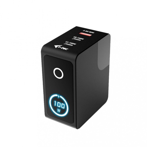 i-tec Ładowarka 100W Intelligent Multiport USB Charger 2xUSB-C 1xUSB-A LCD 150 cm