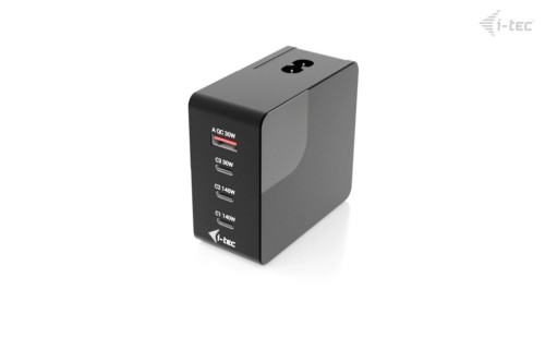 i-tec Ładowarka 140W Intelligent Multiport USB Charger 3xUSB-C 1xUSB-A LCD 150 cm