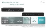 i-tec Stacja dokująca Thunderbolt 5 Triple Display Docking Station M.2 slot 6xUSB 2.5 GLAN PD 140W
