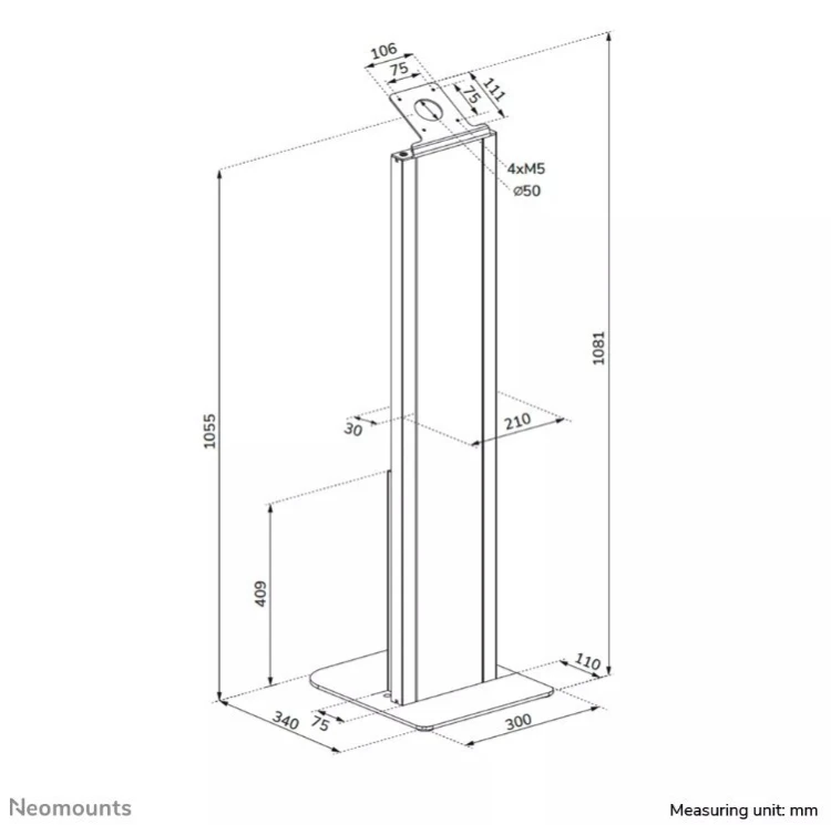 Neomounts Podstawka podłogowa do tabletu FL15-628BL1 STAND TABLET