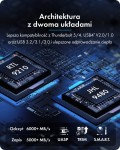 IcyBox Obudowa z 80 Gbps IB-1980M-80G Thunderbolt 5 M.2 NVMe SSD