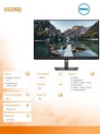 Dell Monitor U3226Q 32 cale QD-OLED 4K UHD (3840x2160)/16:9/2xHDMI/DP/3xUSB/3xUSB-C/2xThunderbolt/RJ45/3Y
