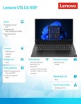 Lenovo Laptop V15 G6 83UU002PPB W11Pro 5 150/16GB/512GB/INT/15.6 FHD/Business black/3YR OS