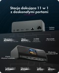 IcyBox Stacja dokująca IB-DK2300-CH 11w1 USB, HDMI, 100W PD, LAN