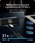 IcyBox Stacja dokująca IB-DK2300-CH 11w1 USB, HDMI, 100W PD, LAN