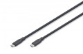 Digitus Kabel połączeniowy silikonowy USB-C-USB-C | USB 4 ver.2.0 80Gbps | 8K@60Hz | PD 3.1 240W| 1,0m | czarny