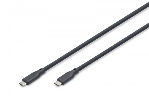 Digitus Kabel połączeniowy silikonowy USB-C-USB-C | USB 4 ver.2.0 80Gbps | 8K@60Hz | PD 3.1 240W| 1,0m | czarny