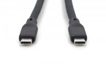 Digitus Kabel połączeniowy silikonowy USB-C-USB-C | USB 4 ver.2.0 80Gbps | 8K@60Hz | PD 3.1 240W| 1,0m | czarny