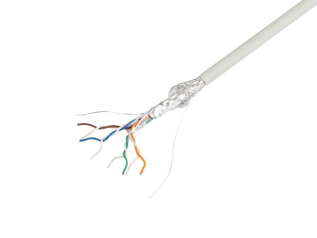 Lanberg Kabel LAN SFTP kat.5e 305m drut CU LSZH CRP+FLUKE PASSED szary
