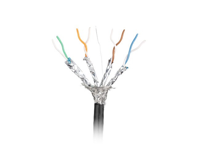Lanberg Kabel LAN SFTP Kat.7 305M drut outdoor CU FLUKE PASSED czarny