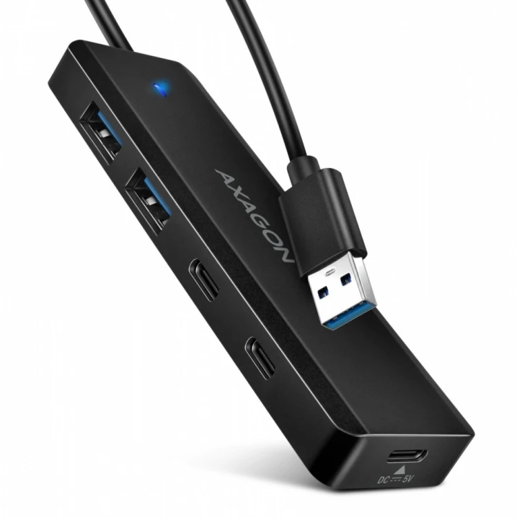 AXAGON HUB 4-portowy 5gbps 2x USB-A 2x USB-C, USB-C power in  19 cm kabel  HUE-C2A