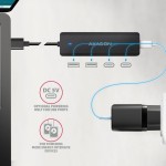 AXAGON HUB 4-portowy 5gbps 2x USB-A 2x USB-C, USB-C power in  19 cm kabel  HUE-C2A