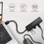 AXAGON HUB 4-portowy 5gbps 2x USB-A 2x USB-C, USB-C power in  19 cm kabel  HUE-C2A