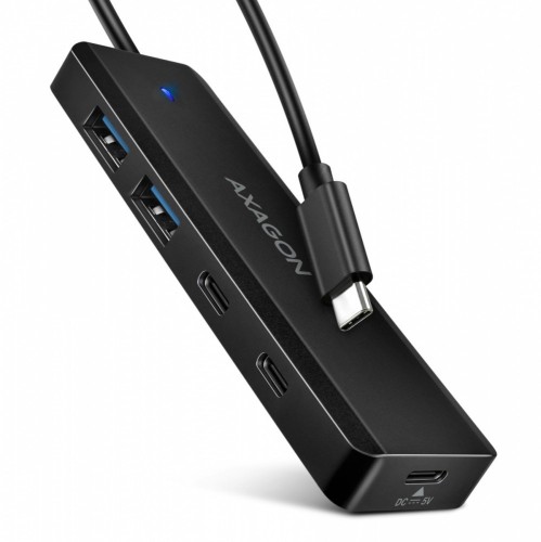 AXAGON HUB 4-portowy 5gbps 2x USB-A 2x USB-C , USB-C power IN 19cm kabel HUE-C2C