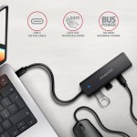 AXAGON HUB 4-portowy 5gbps 2x USB-A 2x USB-C , USB-C power IN 19cm kabel HUE-C2C