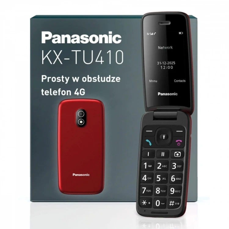 Panasonic Telefon komórkowy KX-TU410 EXR 4G czerwony