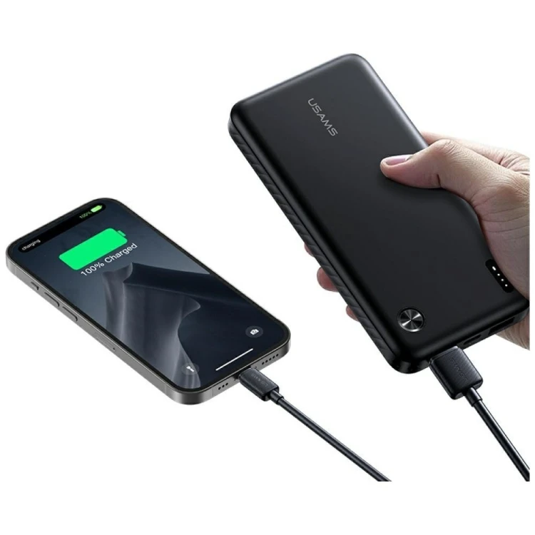 USAMS Powerbank PB83 10000mAh PD 2xUSB-A USB-C czarny