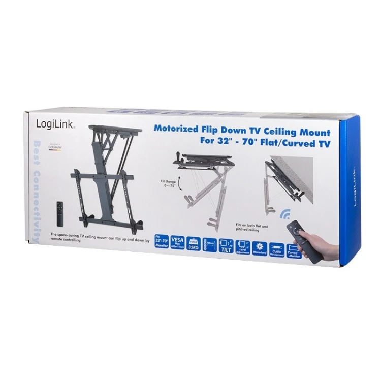 LogiLink Uchwyt sufitowy do TV, 32-70 cali, maksymalnie 35kg. elektryczny