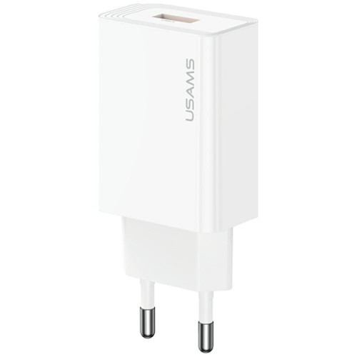 USAMS Ładowarka sieciowa T69 10,5W 2,1A USB-A biała