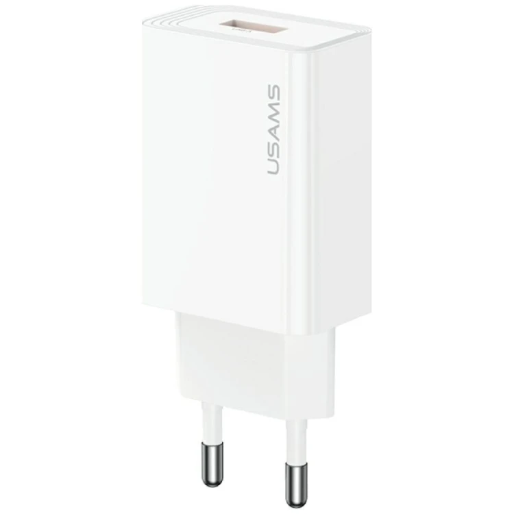 USAMS Ładowarka sieciowa T69 10,5W 2,1A USB-A biała