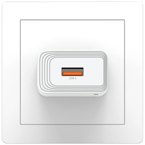 USAMS Ładowarka sieciowa T69 10,5W 2,1A USB-A biała