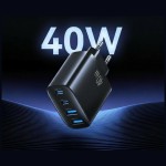 USAMS Ładowarka sieciowa 40W 2xUSB-A 2xUSB-C czarna