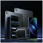 USAMS Ładowarka sieciowa 40W 2xUSB-A 2xUSB-C czarna