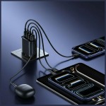 USAMS Ładowarka sieciowa 40W 2xUSB-A 2xUSB-C czarna