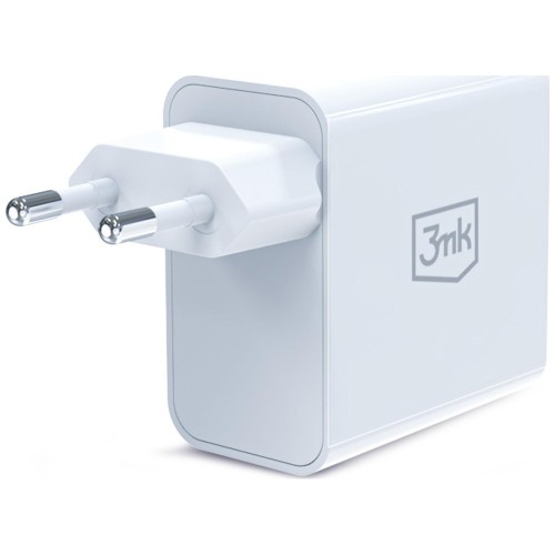 3MK Ładowarka sieciowa 45W PD 3.0 QC4+ USB-A USB-C biała