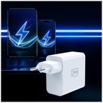3MK Ładowarka sieciowa 45W PD 3.0 QC4+ USB-A USB-C biała