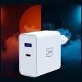 3MK Ładowarka sieciowa 45W PD 3.0 QC4+ USB-A USB-C biała