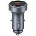 USAMS Ładowarka samochodowa 45W USB-A USB-C LED Aluminium