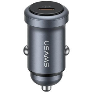 USAMS Ładowarka samochodowa 30W PD Aluminium CC321