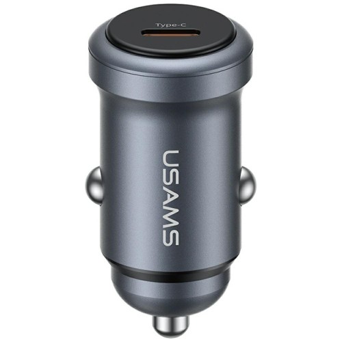 USAMS Ładowarka samochodowa 30W PD Aluminium CC321