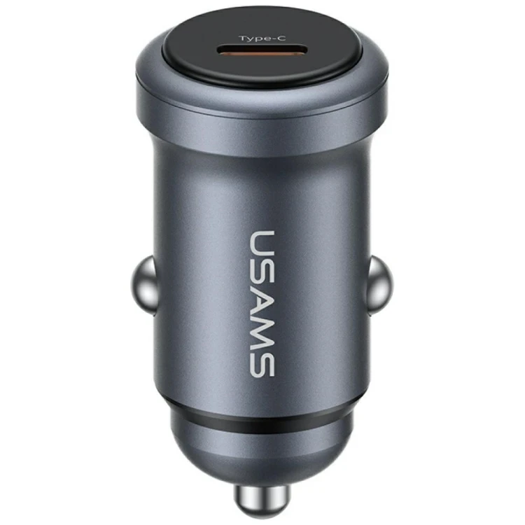 USAMS Ładowarka samochodowa 30W PD Aluminium CC321