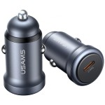 USAMS Ładowarka samochodowa 30W PD Aluminium CC321