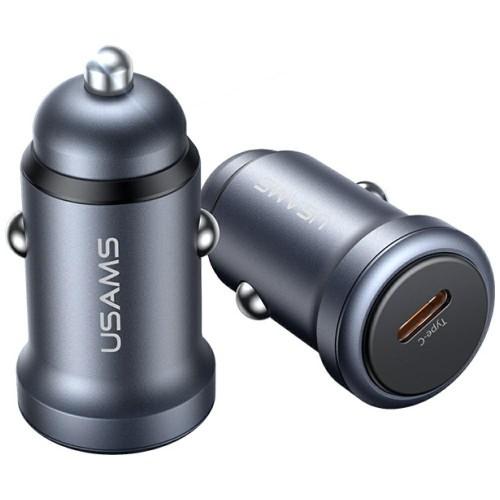 USAMS Ładowarka samochodowa 30W PD Aluminium CC321