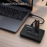 Qoltec Stacja dokujšca dysków SSD M.2 NVMe | PCIe | USB-C | 20Gb/s |    DUAL 2x8TB | klonowanie offline