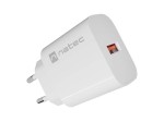 Natec Ładowarka sieciowa Ribera 1xUSB-A 18W biała