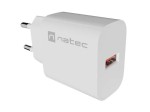 Natec Ładowarka sieciowa Ribera 1xUSB-A 18W biała