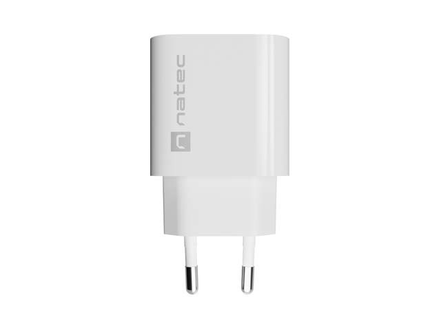 Natec Ładowarka sieciowa Ribera 1xUSB-A 18W biała