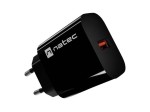 Natec Ładowarka sieciowa Ribera 1xUSB-A 18W czarna