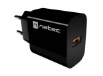 Natec Ładowarka sieciowa Ribera 1xUSB-A 18W czarna