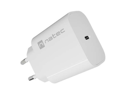 Natec Ładowarka sieciowa Ribera 1xUSB-c 20W biała