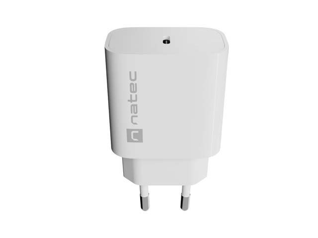 Natec Ładowarka sieciowa Ribera 1xUSB-c 20W biała